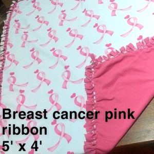 NWOT Breast Cancer Pink Ribbon Blanket